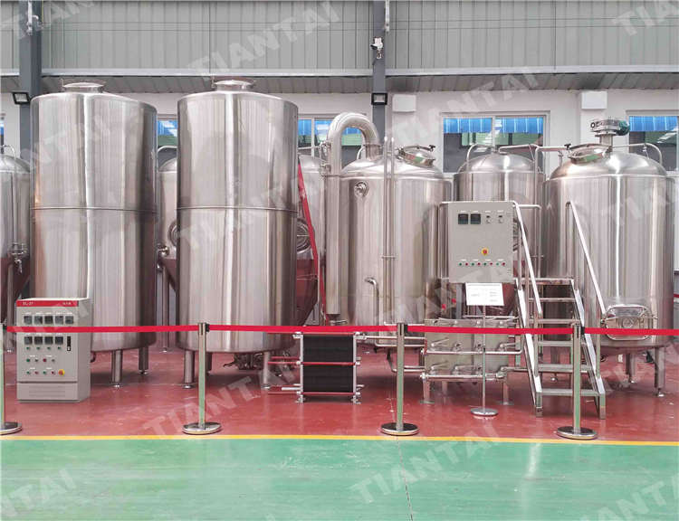 1500liter craft brewery equipments steam heated brewhouse installed in korea style restaurant